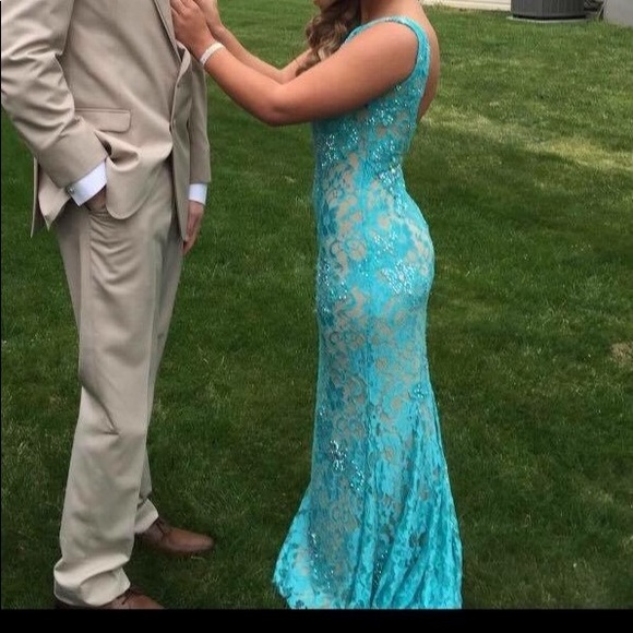 turquoise prom dress - Picture 5 of 5